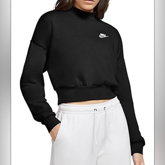 Nike - Sportswear Essential Fleece Mockneck Sweatshirt - Picture 3 of 5